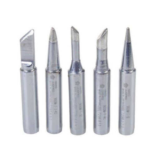 High quality 5 pcs steel head electric soldering iron tip set for sale