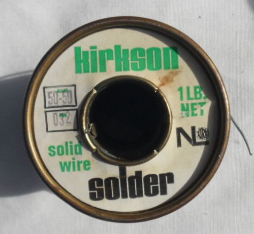 14.4OZ Kirkson Solder .032 Diameter 50-50 Made in USA