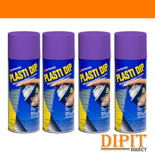 Performix Plasti Dip Pure Purple 4 Pack Rubber Coating Spray 11oz Aerosol Cans