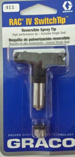 Brand New!!!!Graco  Rac IV  SwitchTip  Reversible Spray Tip #411