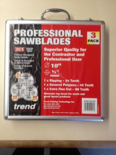 Trend   psb/254/pk1   professional saw blade triple pack each  10&#034; 5/8&#034; arbor for sale