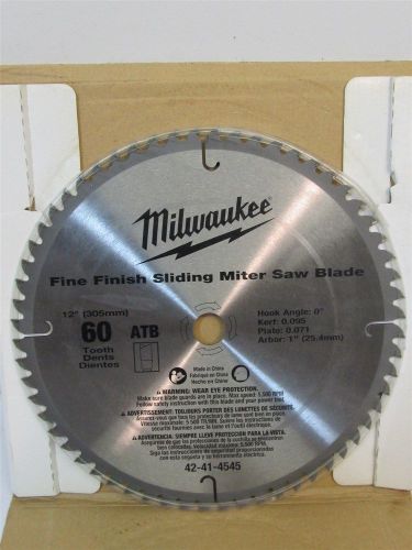 Milwaukee 42-41-4545, 12&#034;, 60 tooth, ATB, Fine Finish, Sliding Miter Saw Blade