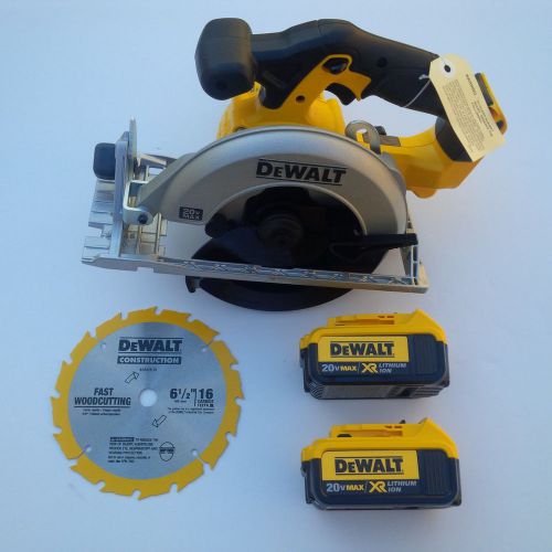 New dewalt dcs391 20v cordless circular saw,(2) dcb204 4.0 batteries max 20 volt for sale
