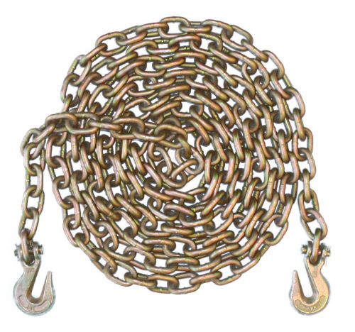 3/8 Inch 10 Foot Feet Grade 70 Transport Binder Chain Grab Hooks on Both Ends