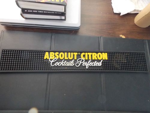ABSOLUT CITRON HEAVY RUBBER BAR MAT, NICE USED SHAPE