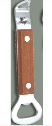 1 Piece WINCO Heavy Duty Can &amp; Bottle Opener with Wooden Handle CO-303 NEW