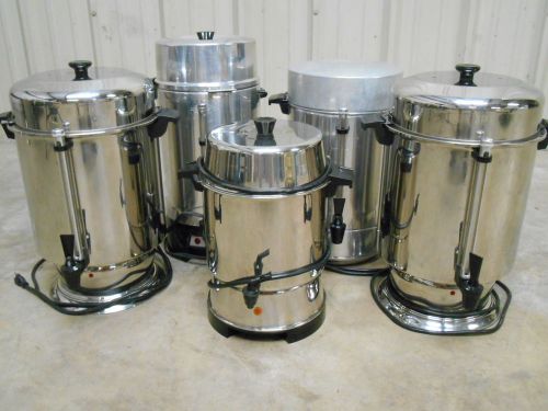 5 Regal Ware Commercial Coffee Urns, Including K1301 &amp; 5801R