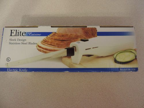 Maxi-matic ek-570 elite cuisine electric knife, 2 serrated stainless blades new for sale