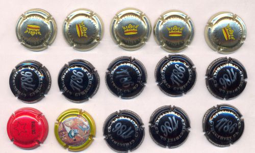 15 Used Champagne Caps (from RUSSIA) Lot #1