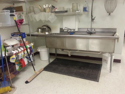 Commercial Stainless Steel (3) Three Compartment Sink- 90 x 30