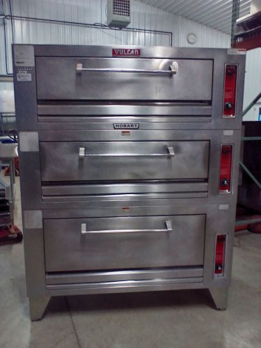 VULCAN 718A1T-GAS TRIPLE STACK 1&#034;STONE BAKERY BREAD PIZZA DECK BAKING OVEN
