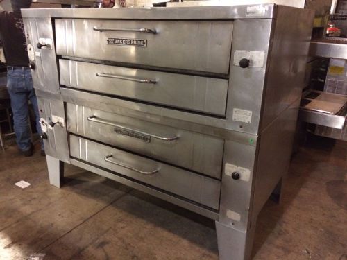 Bakers pride y600 gas 60&#034; double deck pizza bakery oven model y-600 for sale