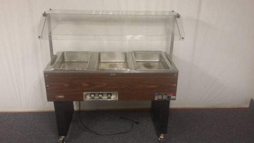 Eagle BPDHT3 Deluxe 48&#034; Portable 3-Well Electric Food Steam Table, Buffet Server