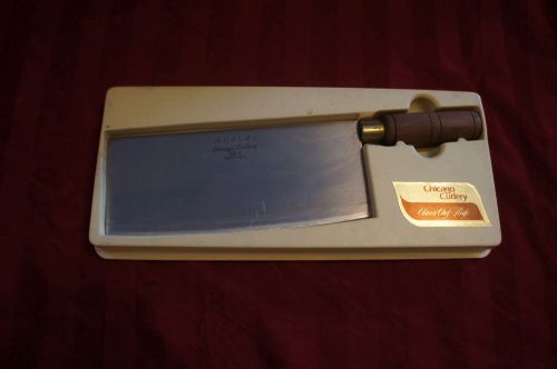 Vintage Chicago Cutlery CC-1 12&#034; Chinese Chef Knife ~ Meat Cleaver ~ Butcher.