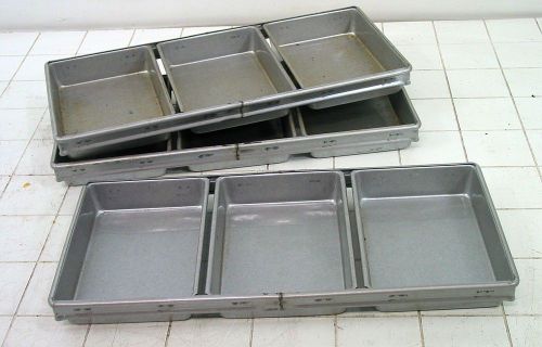 Lot of 3 Tri Section Baking Pans 2 x 23 x 10