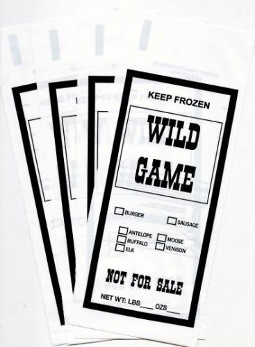 Wild game ground meat freezer chub bags 1lb 200 count free shipping sib supply for sale