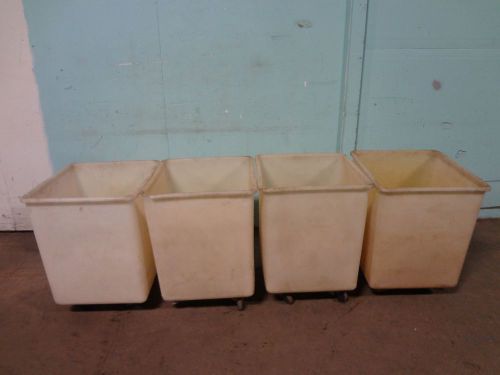 Lot of 4 &#034;rubbermaid&#034; h.d. commercial ingredients storage bins / carrier / carts for sale