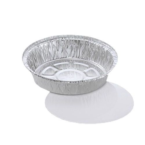 Round Aluminum Container with Flat Board Lid - 7&#034; - 200 per case
