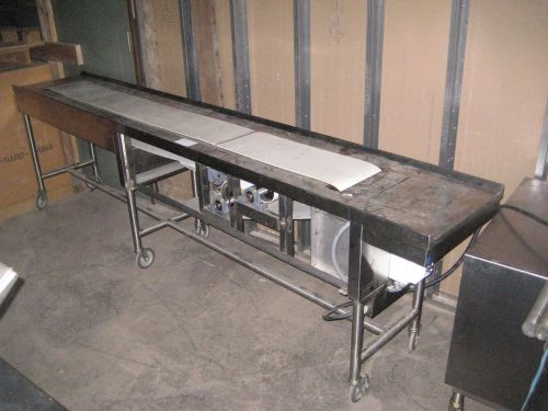 cafeteria food tray conveyor belt 10&#039; long 20&#034; wide, stainless steel food grade
