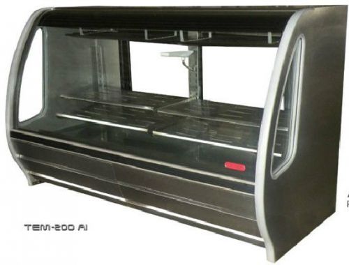 NEW ALL STAINLESS STEEL 56&#034; CURVED DELI BAKERY DISPLAY CASE REFRIGERATED OR DRY