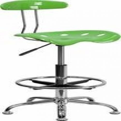 Flash Furniture LF-215-SPICYLIME-GG Vibrant Spicy Lime and Chrome Drafting Stool