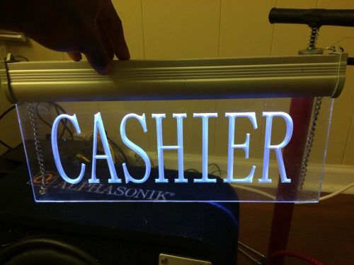 Cashier LED Sign - Clear Plexiglass