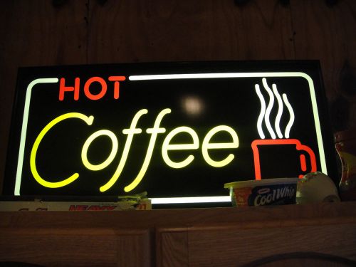 Hot Coffee Lightbox Sign - Lighted Business Sign - Advertise Window Display