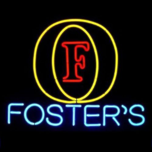 Foster&#039;s Logo Beer Alcohol Bar Pub Store Neon Light Sign 19x15