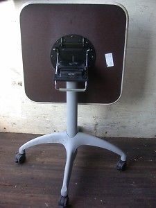 Vecta steelcase 30 x 30 folding table with metal base &amp; wheels for sale