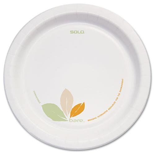 Bare paper dinnerware 8-1/2&#034; plates - 8.50&#034; diameter plate - paper (ofmp9j7234) for sale