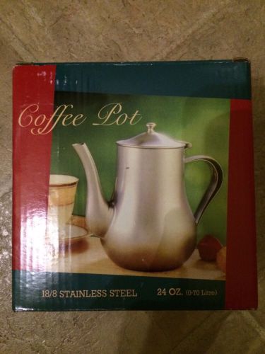 1 Piece Stainless Steel Tea Pot Serving Tea Coffee Beverage Commercial 24OZ NEW