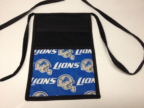 BLACK &amp; DETROIT LIONS  1 POCKET WAITRESS WAIST APRON BAR CAFE SERVER Resturant