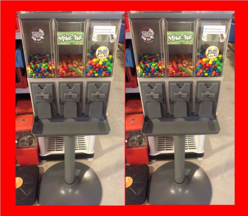 2 Vendstar 6000 3000 bulk candy gumball vending machines (pair)