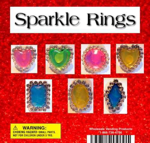 250 Sparkle Rings In 2&#034; Capsules Great Seller WHOLESALE
