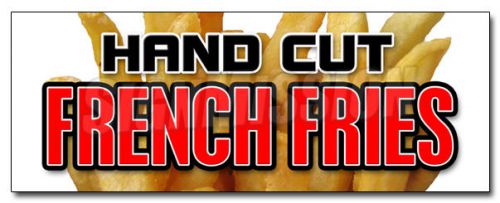 12&#034; HAND CUT FRENCH FRIES DECAL sticker chips idaho crispy frys hot fresh