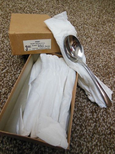 36 (3-dozen) New CREAM SOUP/BOUILLON SPOONS Stainless (Peer THOR Oneida)