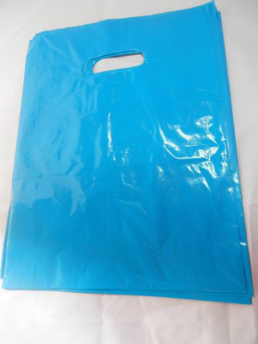 100  9&#034; x 12&#034; Teal Blue Low-Density Plastic Merchandise Bags, Gift Bags, Party