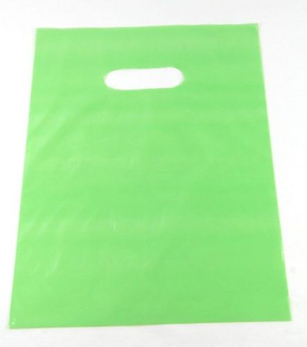 75 9&#034; x 12&#034; LIME  GLOSSY Low-Density Plastic Merchandise or Party Bags