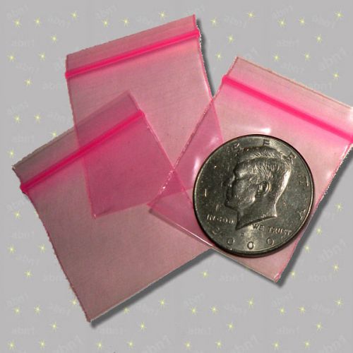 200 Pink Baggies 1.5 x 1.5 in. mini ziplock bags 1515 Apple