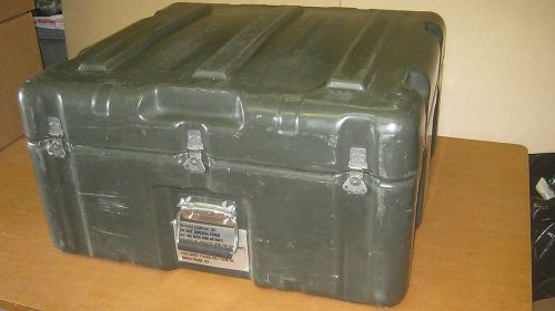 Hardigg 28x26x15 hinged lid rotomolded plastic military shipping storage case f for sale