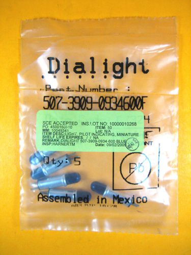 Dialight -  507-3909-0934600F -  Indicating Pilot Light, 6.3V, 200MA (Lot of 5)