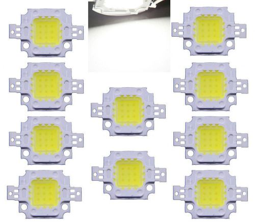 10pcs 10W Cool White 5700-6300K High Power LED Lamp SMD Chips Light Bulbs DIY