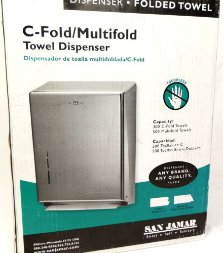 Chrome finish lockable c-fold/multifold towel dispenser, new, san jamar t1900xc for sale