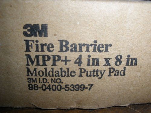 New 3m mpp+ fire barrier moldable putty pad 4&#034; x 8&#034; x 1/8&#034; box of 10 for sale