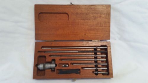 Lufkin Micrometer in Original Wooden Case, Vintage