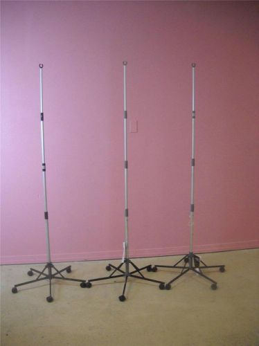 3 SHARPS PITCH-IT 30002 folding portable IV pole Telescoping Infusion stand