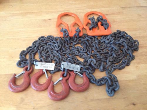 LOT OF 2 LIFT-ALL 9/32&#034;X10&#039; ADJUST-A-LINK CHAIN SLINGS