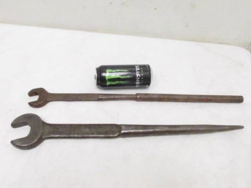 Two 1-5/8&#034; J.H. Williams 210 &amp; 207 Open End Structural Construction Spud Wrench