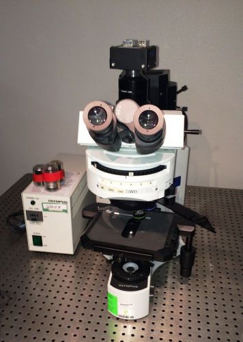 Olympus BX41 TF Binocular Research Microscope 5 Objectives BASLER Vision Camera