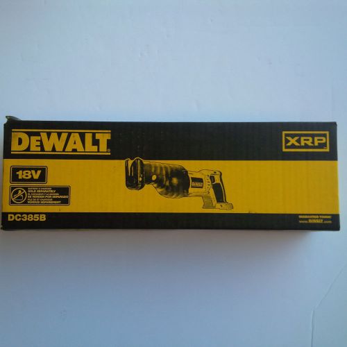 New in box dewalt dc385b 18v cordless battery reciprocating saw 18 volt xrp for sale